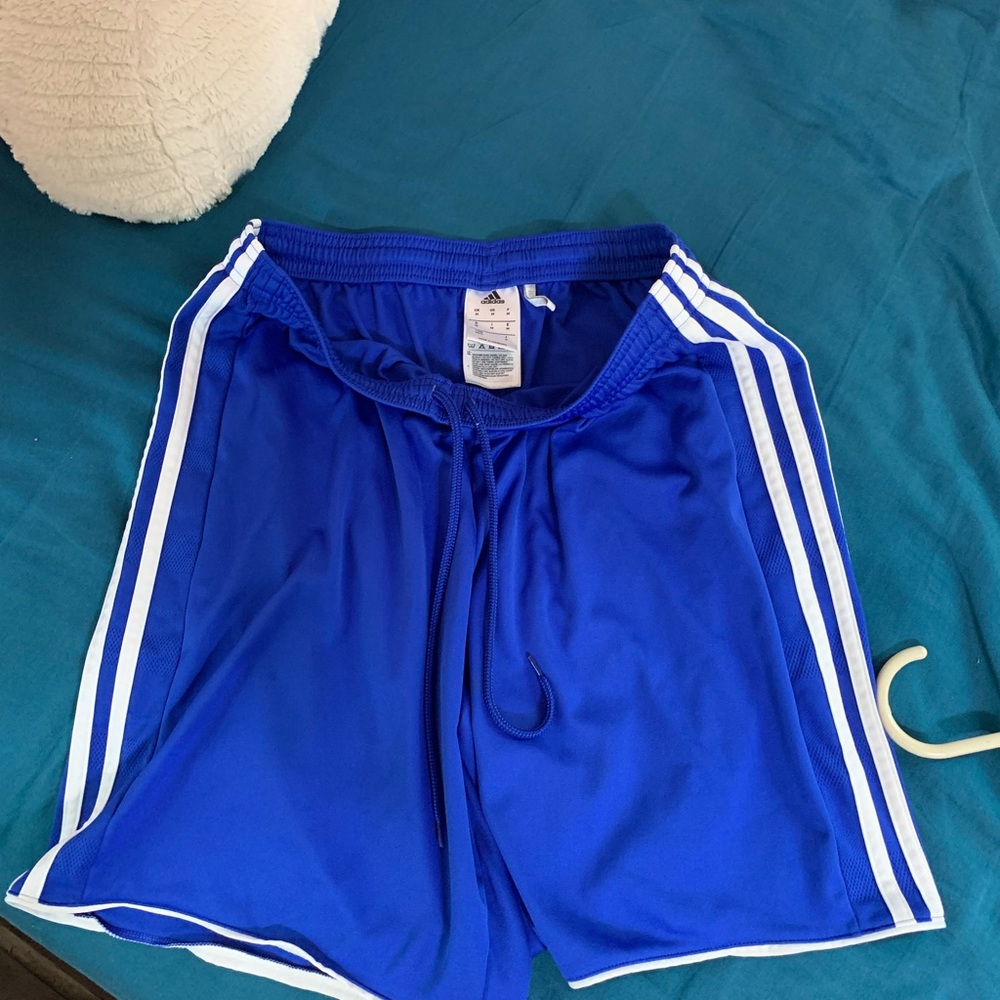 Adidas blue basketball shorts size medium